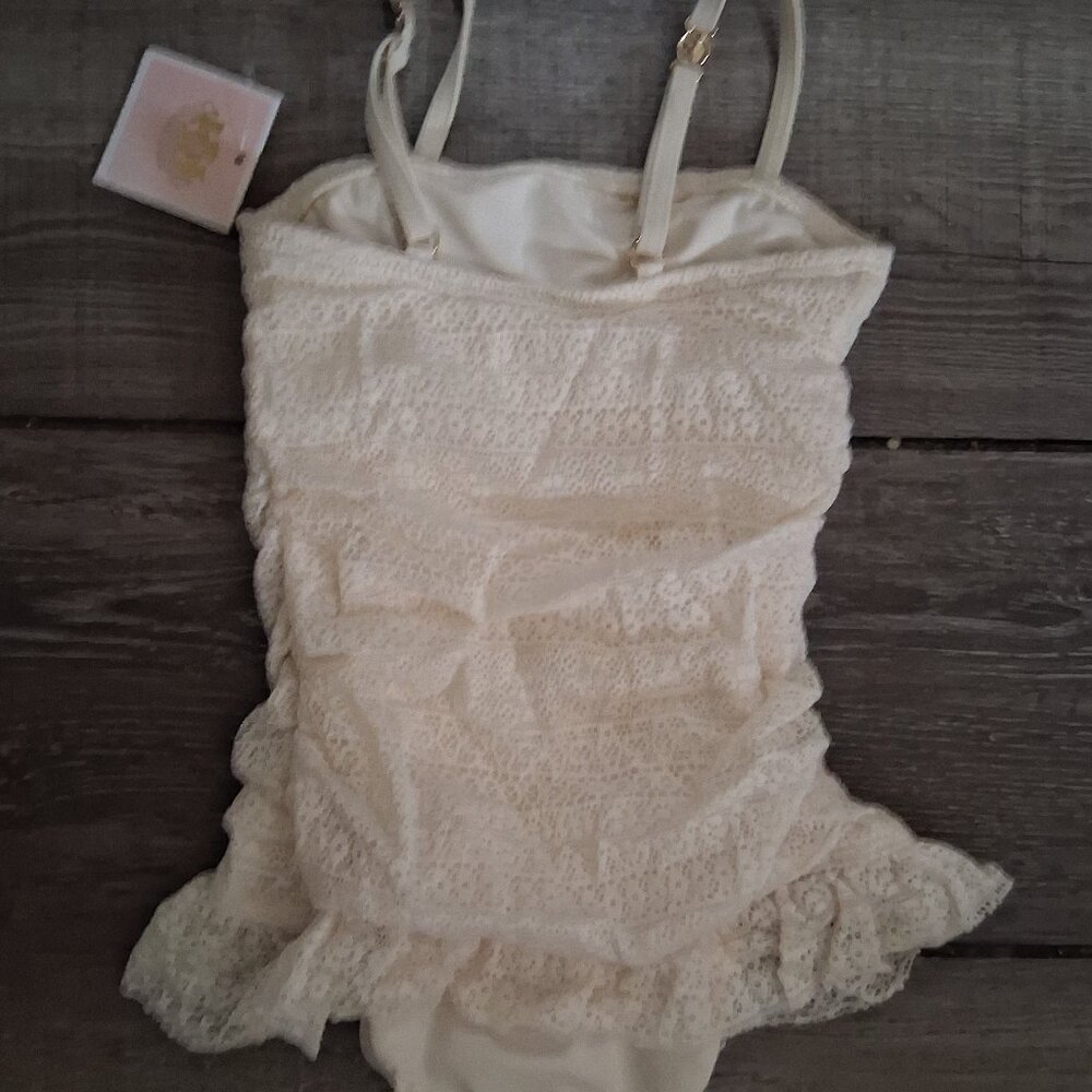 Juicy Couture Little Girls Swimdress One Piece Swimsuit Angel NEW Size 4  $102.+ - Picture 3 of 5
